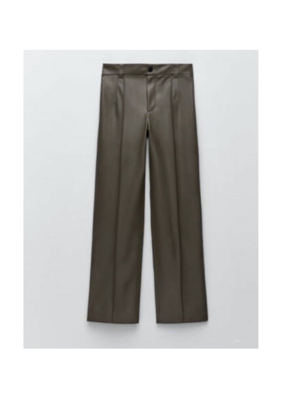 NWT Zara faux leather high waisted straight leg pant XS